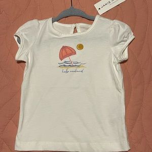 Janie and Jack baby girl t shirt. size 12-18 months. new never worn. has tags.